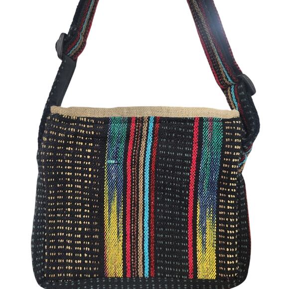 NWT Brown Hemp Messenger Bag Flap 2 Front Zipper Pocket- Lg Main Pocket - Picture 5 of 6